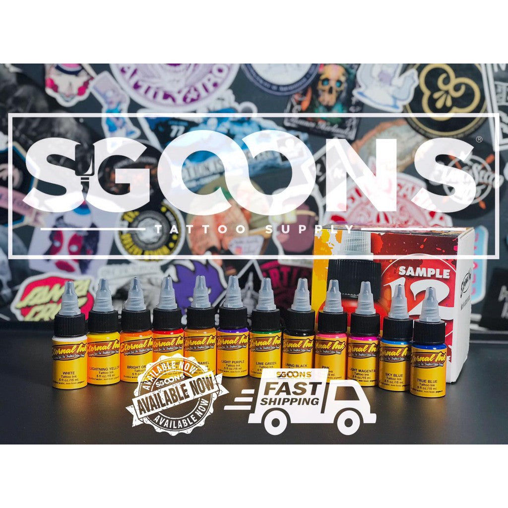 Original Eternal Tattoo Ink 12 Color & 25 Color Ink Set Made in USA | SGOONS TATTOO SUPPLY Original Eternal Tattoo Ink 12 Color & 25 Color Ink Set Made in USA | SGOONS TATTOO SUPPLY