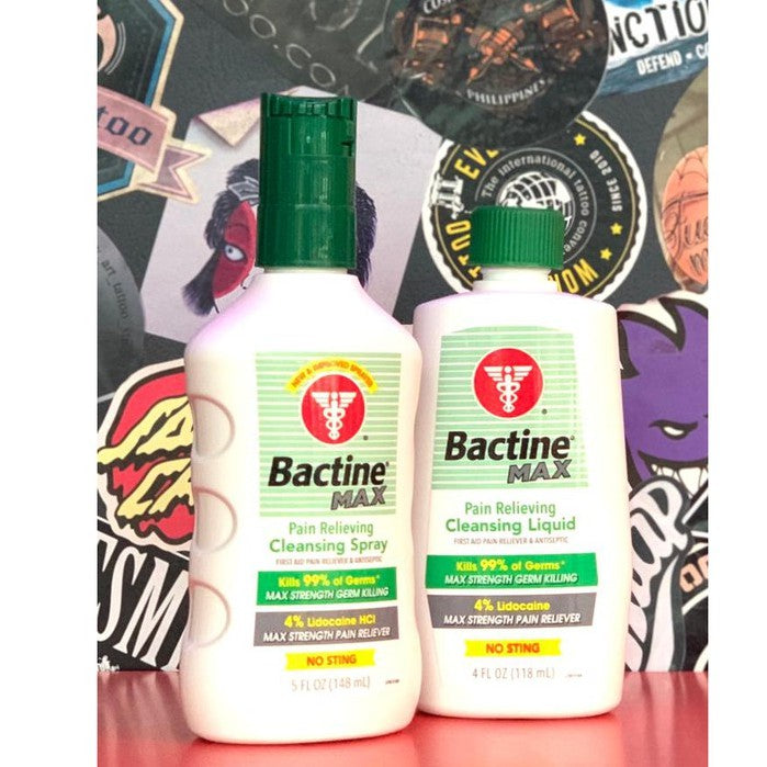 Tattoo Bactine Max Tattoo Cleansing Liquid 5oz | SGOONS TATTOO SUPPLY Tattoo Bactine Max Tattoo Cleansing Liquid 5oz | SGOONS TATTOO SUPPLY
