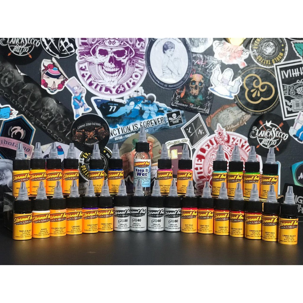 Original Eternal Tattoo Ink 12 Color & 25 Color Ink Set Made in USA | SGOONS TATTOO SUPPLY Original Eternal Tattoo Ink 12 Color & 25 Color Ink Set Made in USA | SGOONS TATTOO SUPPLY