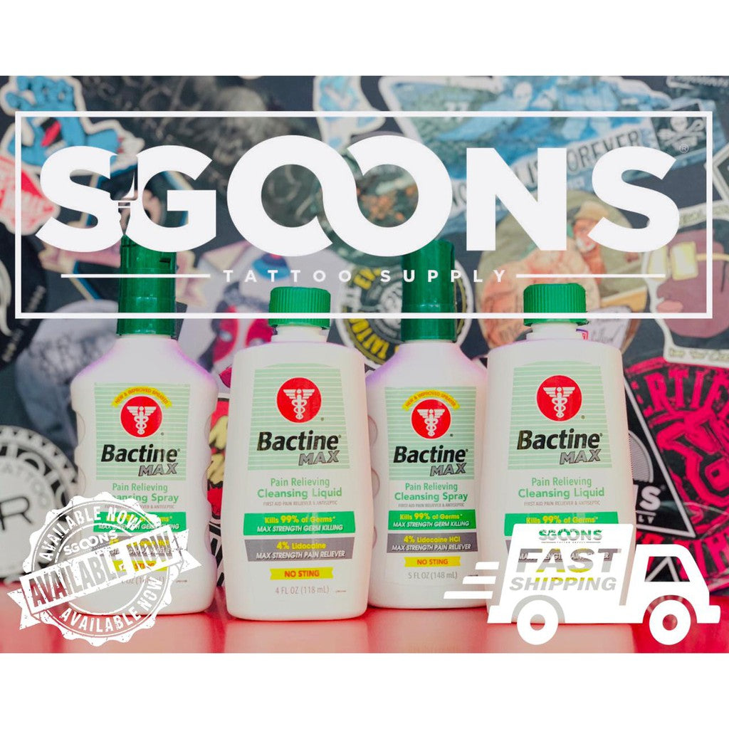 Tattoo Bactine Max Tattoo Cleansing Liquid 5oz | SGOONS TATTOO SUPPLY Tattoo Bactine Max Tattoo Cleansing Liquid 5oz | SGOONS TATTOO SUPPLY
