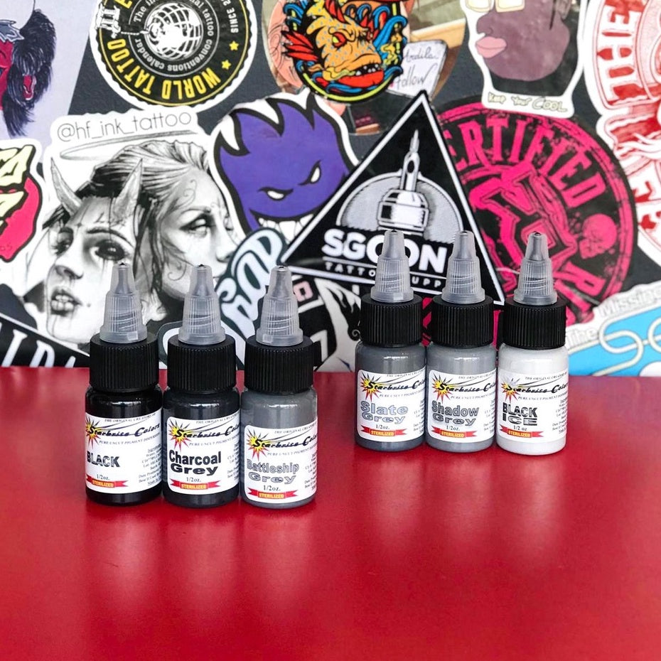Tattoo Original Papillon Starbrite Shades of Grey Set 1oz & 1/2oz Inks | SGOONS TATTOO SUPPLY Tattoo Original Papillon Starbrite Shades of Grey Set 1oz & 1/2oz Inks | SGOONS TATTOO SUPPLY