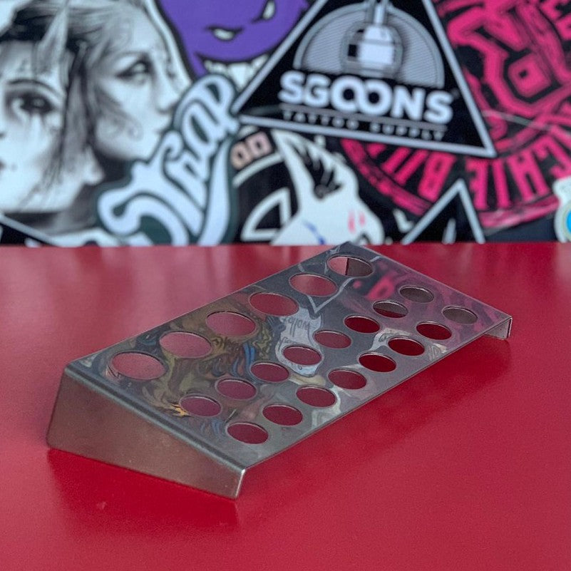 1pc Stainless Steel Tattoo Ink Cup Holder for (22 Ink Cups) Stand | SGOONS TATTOO SUPPLY 1pc Stainless Steel Tattoo Ink Cup Holder for (22 Ink Cups) Stand | SGOONS TATTOO SUPPLY