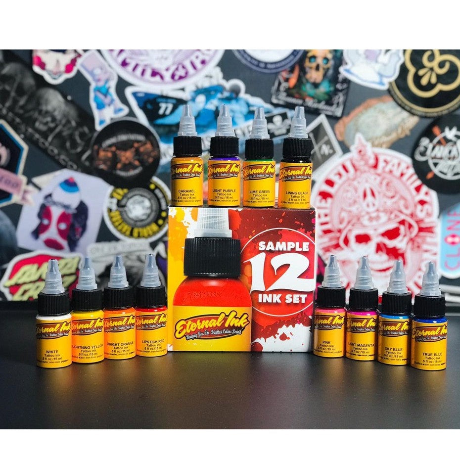 Original Eternal Tattoo Ink 12 Color & 25 Color Ink Set Made in USA | SGOONS TATTOO SUPPLY Original Eternal Tattoo Ink 12 Color & 25 Color Ink Set Made in USA | SGOONS TATTOO SUPPLY