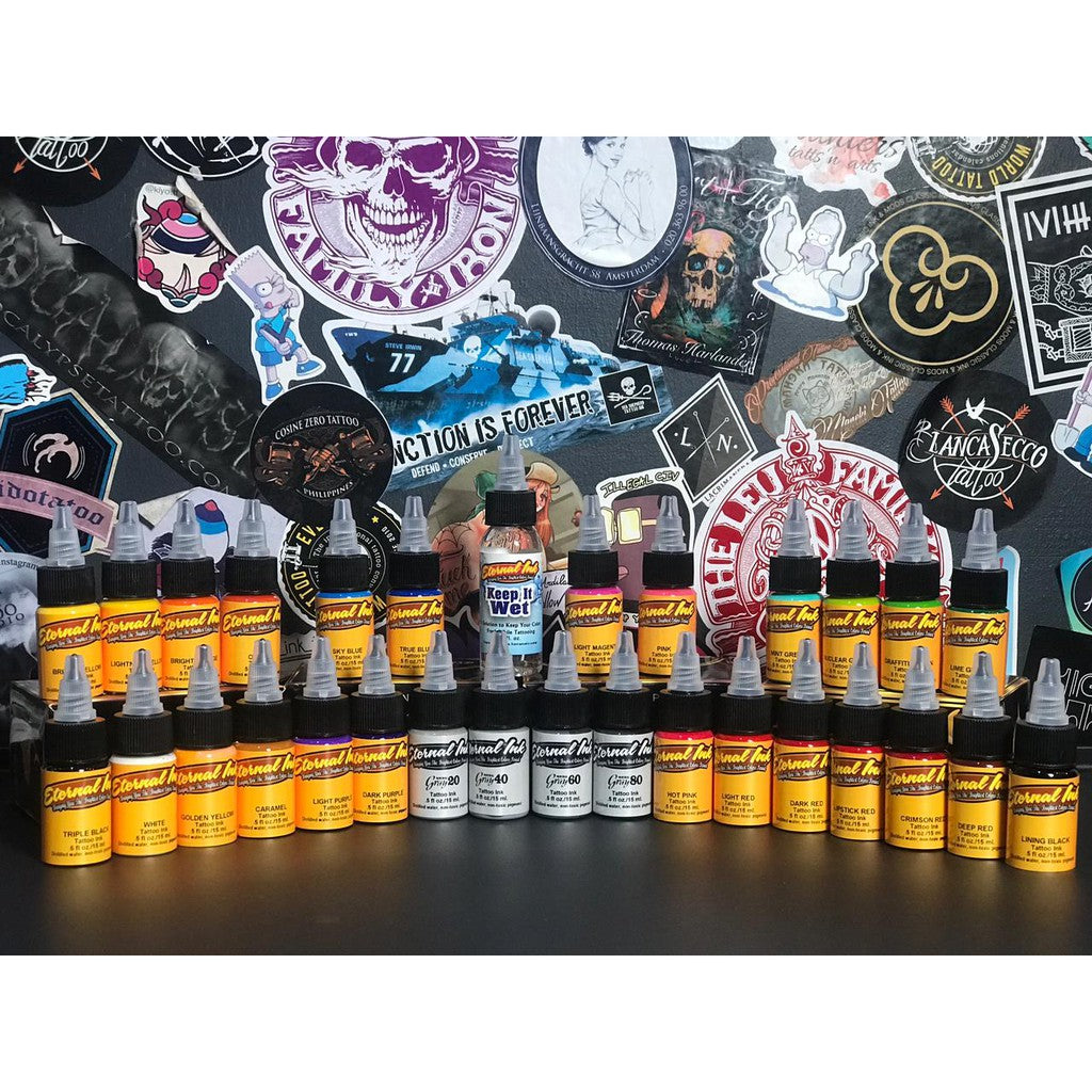 Original Eternal Tattoo Ink 12 Color & 25 Color Ink Set Made in USA | SGOONS TATTOO SUPPLY Original Eternal Tattoo Ink 12 Color & 25 Color Ink Set Made in USA | SGOONS TATTOO SUPPLY