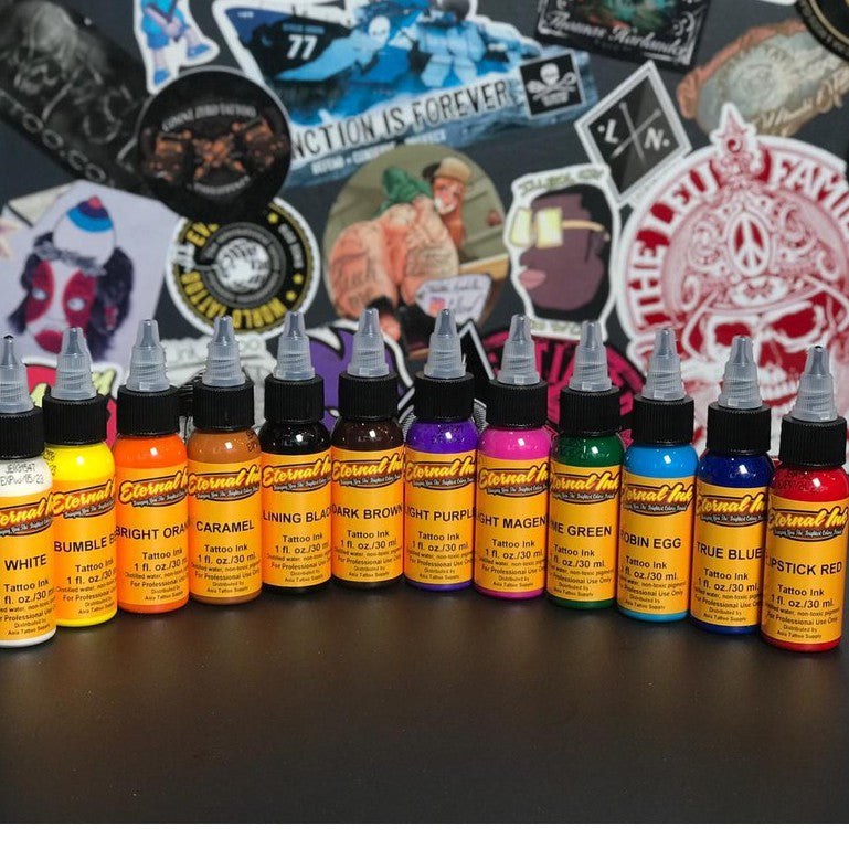 Original Eternal Tattoo Ink 12 Color & 25 Color Ink Set Made in USA | SGOONS TATTOO SUPPLY Original Eternal Tattoo Ink 12 Color & 25 Color Ink Set Made in USA | SGOONS TATTOO SUPPLY