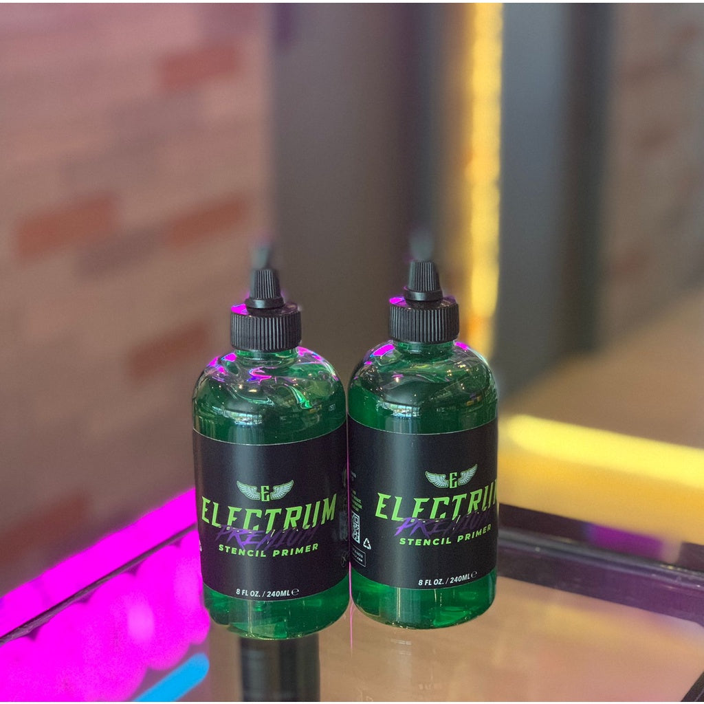 Electrum Premium Tattoo Stencil Primer (Green) 8 oz. | SGOONS TATTOO SUPPLY Electrum Premium Tattoo Stencil Primer (Green) 8 oz. | SGOONS TATTOO SUPPLY