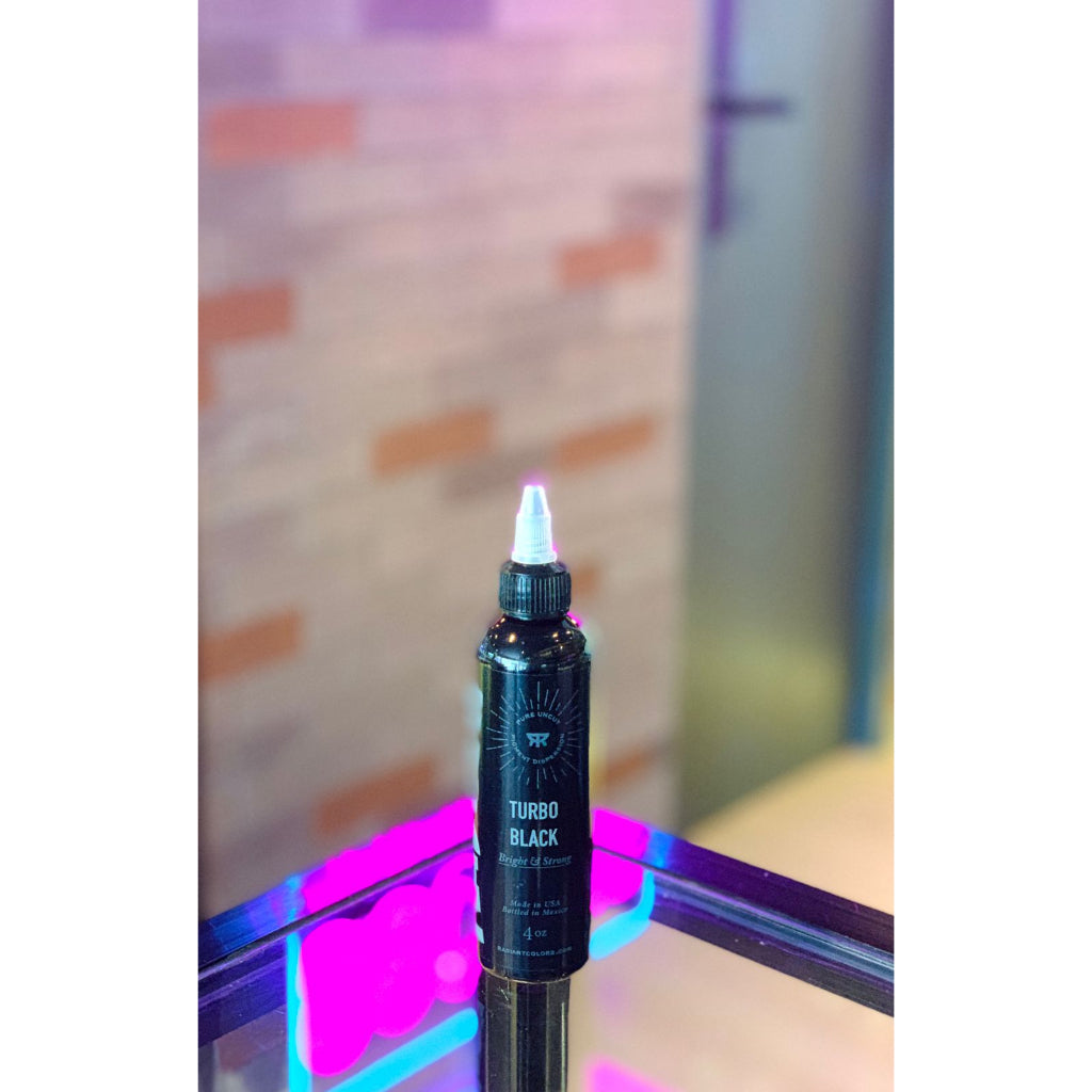 4oz Professional and Original Radiant Turbo Black Tattoo Ink Made in USA | SGOONS TATTOO SUPPLY 4oz Professional and Original Radiant Turbo Black Tattoo Ink Made in USA | SGOONS TATTOO SUPPLY