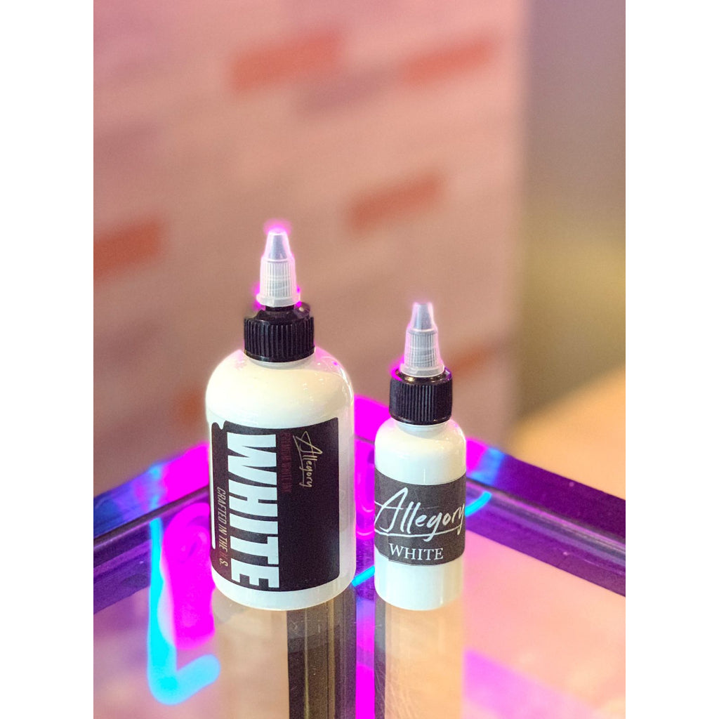 Original Allegory Premium Tattoo Ink Ultra Blak Blak White 8oz 4oz 1oz 1/2oz | SGOONS TATTOO SUPPLY Original Allegory Premium Tattoo Ink Ultra Blak Blak White 8oz 4oz 1oz 1/2oz | SGOONS TATTOO SUPPLY
