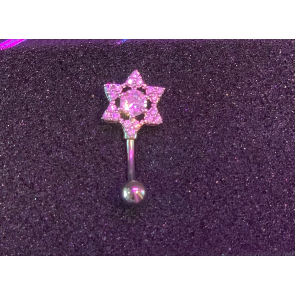 Belly Button Ring Bar Surgical Steel Crystal Navel Body Jewelry | SGOONS Belly Button Ring Bar Surgical Steel Crystal Navel Body Jewelry | SGOONS