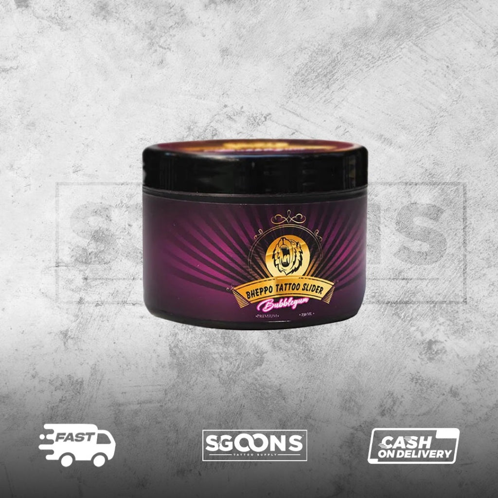 Bheppo Tattoo Glide Bubble Gum 250ML I SGOONS TATTOO SUPPLY Bheppo Tattoo Glide Bubble Gum 250ML I SGOONS TATTOO SUPPLY
