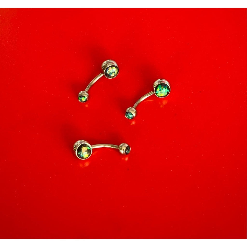 Belly Button Ring Bar Surgical Steel Crystal Navel Body Jewelry | SGOONS Belly Button Ring Bar Surgical Steel Crystal Navel Body Jewelry | SGOONS