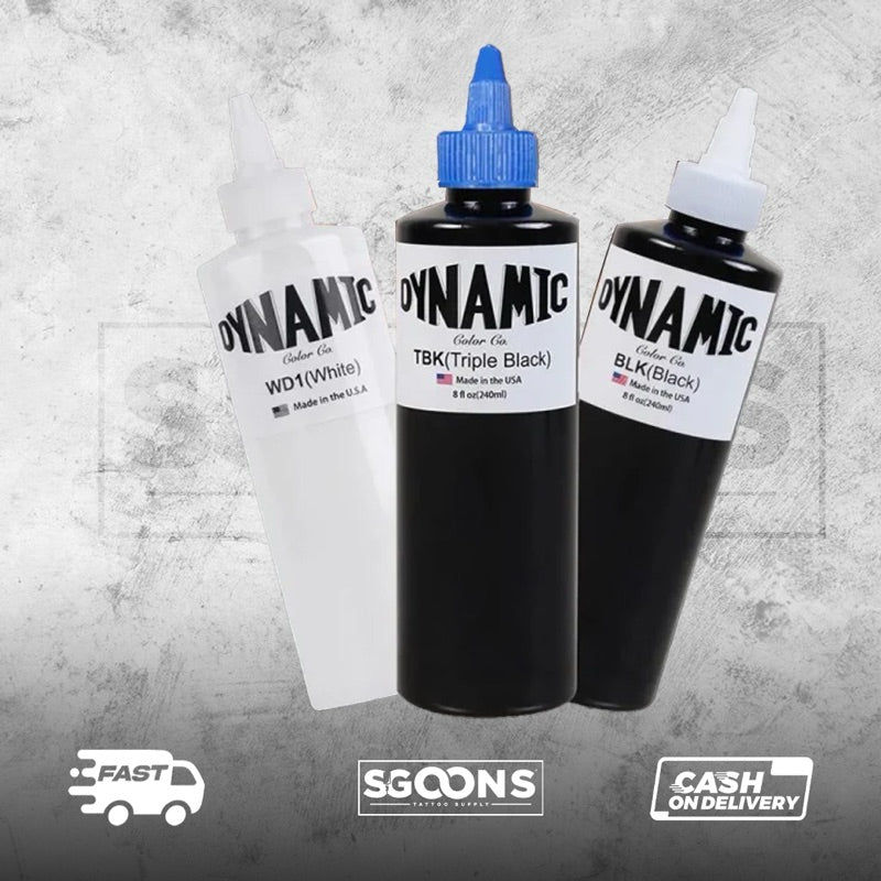 Dynamic Triple Black/White Black White Tattoo Ink | SGOONS TATTOO SUPPLY Dynamic Triple Black/White Black White Tattoo Ink | SGOONS TATTOO SUPPLY