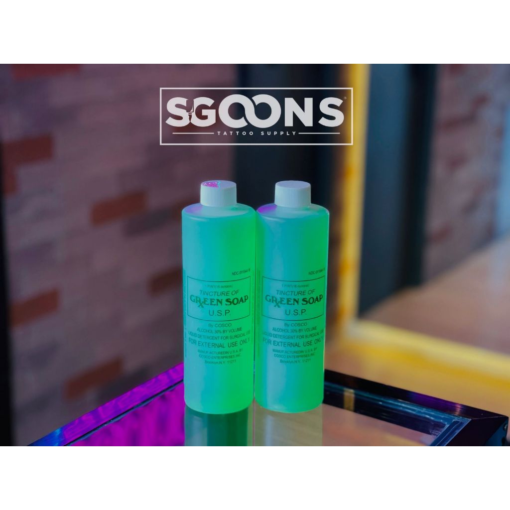 Original Tincture Tattoo Green Soap 1oz (30mL) & 16oz Refill | SGOONS TATTOO SUPPLY Original Tincture Tattoo Green Soap 1oz (30mL) & 16oz Refill | SGOONS TATTOO SUPPLY