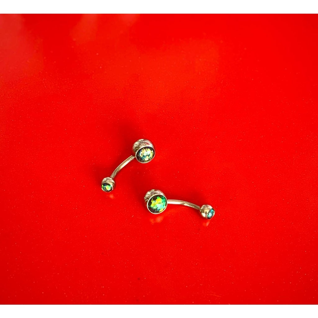 Belly Button Ring Bar Surgical Steel Crystal Navel Body Jewelry | SGOONS Belly Button Ring Bar Surgical Steel Crystal Navel Body Jewelry | SGOONS