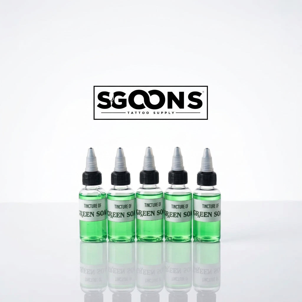 Original Tincture Tattoo Green Soap 1oz (30mL) & 16oz Refill | SGOONS TATTOO SUPPLY Original Tincture Tattoo Green Soap 1oz (30mL) & 16oz Refill | SGOONS TATTOO SUPPLY