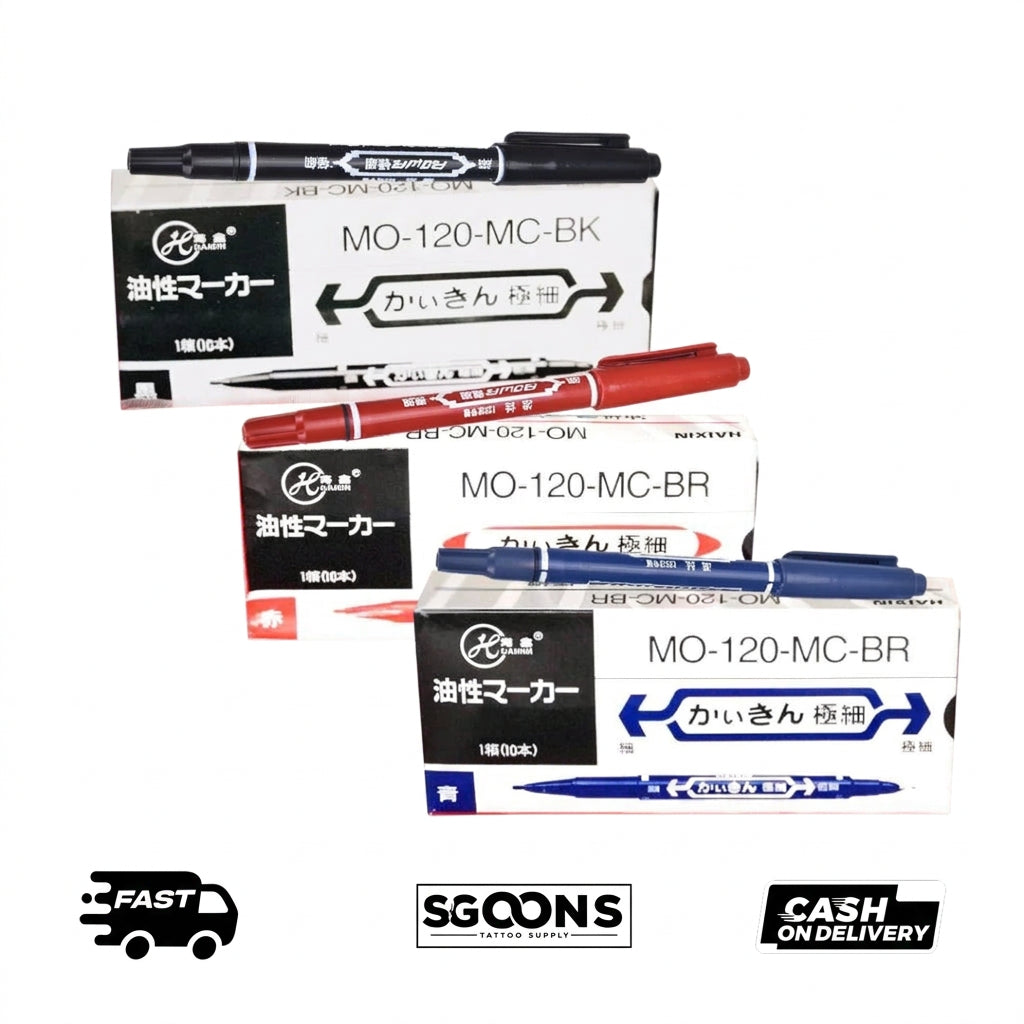 Tattoo Double Tip Temporary Ink Skin Marker Pen | SGOONS TATTOO SUPPLY Tattoo Double Tip Temporary Ink Skin Marker Pen | SGOONS TATTOO SUPPLY