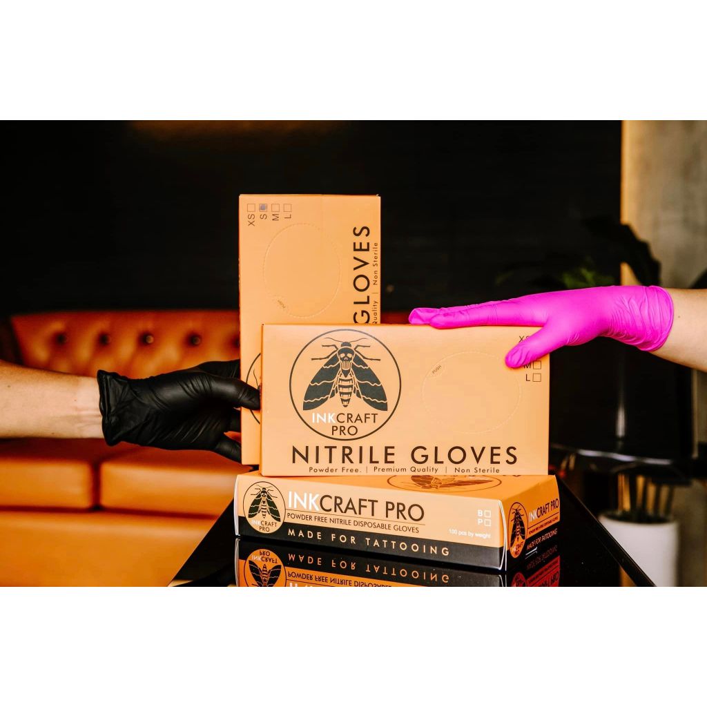 1 Box InkCraft Pro Tattoo Salon Nitrile Disposable Gloves (Better Than Glomed)| SGOONS TATTOO SUPPLY 1 Box InkCraft Pro Tattoo Salon Nitrile Disposable Gloves (Better Than Glomed)| SGOONS TATTOO SUPPLY