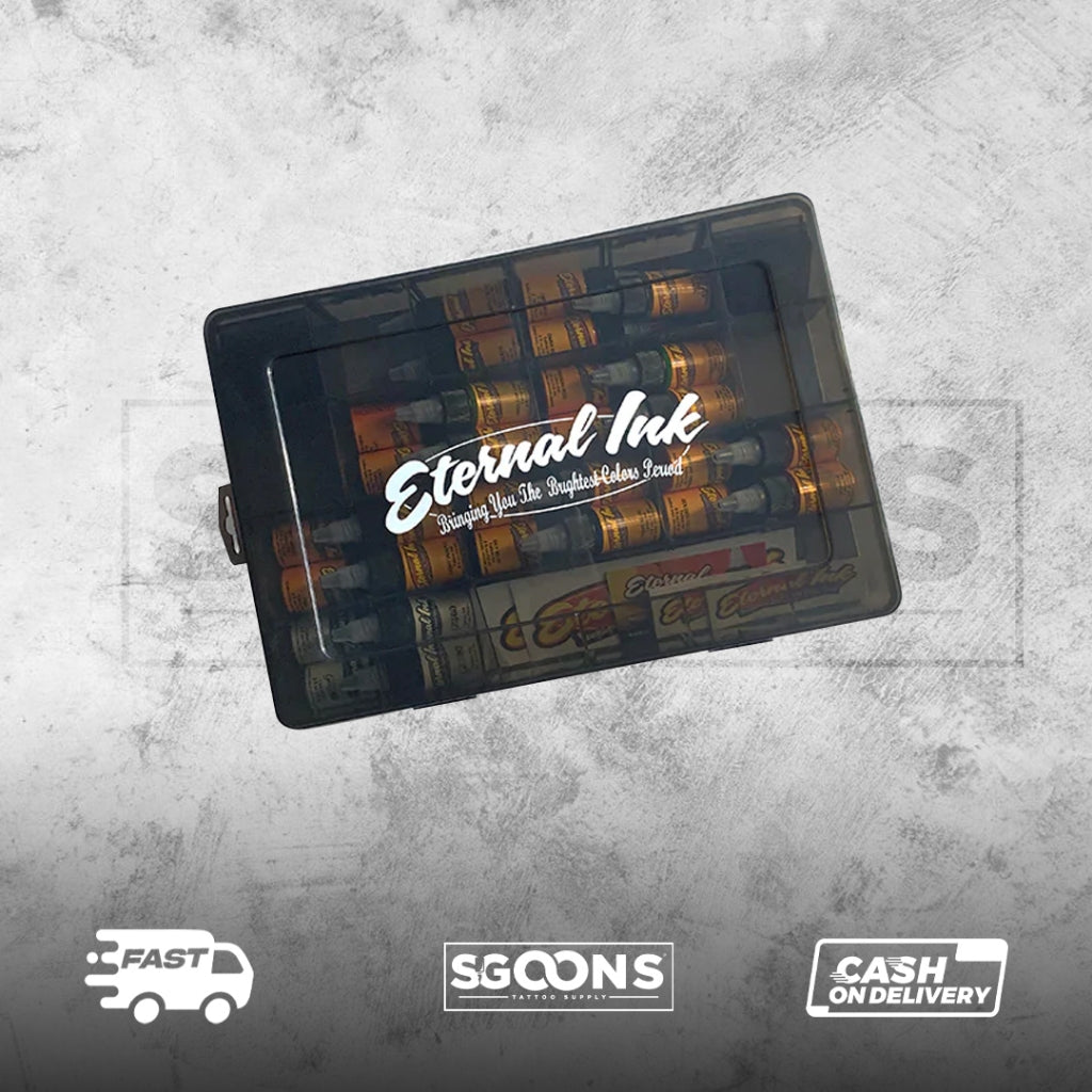 Original Eternal Tattoo Ink 12 Color & 25 Color Ink Set Made in USA | SGOONS TATTOO SUPPLY Original Eternal Tattoo Ink 12 Color & 25 Color Ink Set Made in USA | SGOONS TATTOO SUPPLY