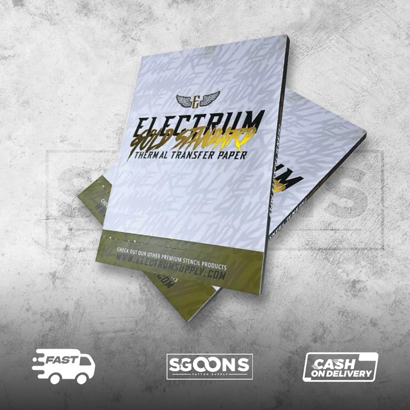 ELECTRUM GOLD STANDARD(THERMAL TRANSFER PAPER) I SGOONS TATTOO SUPPLY ELECTRUM GOLD STANDARD(THERMAL TRANSFER PAPER) I SGOONS TATTOO SUPPLY