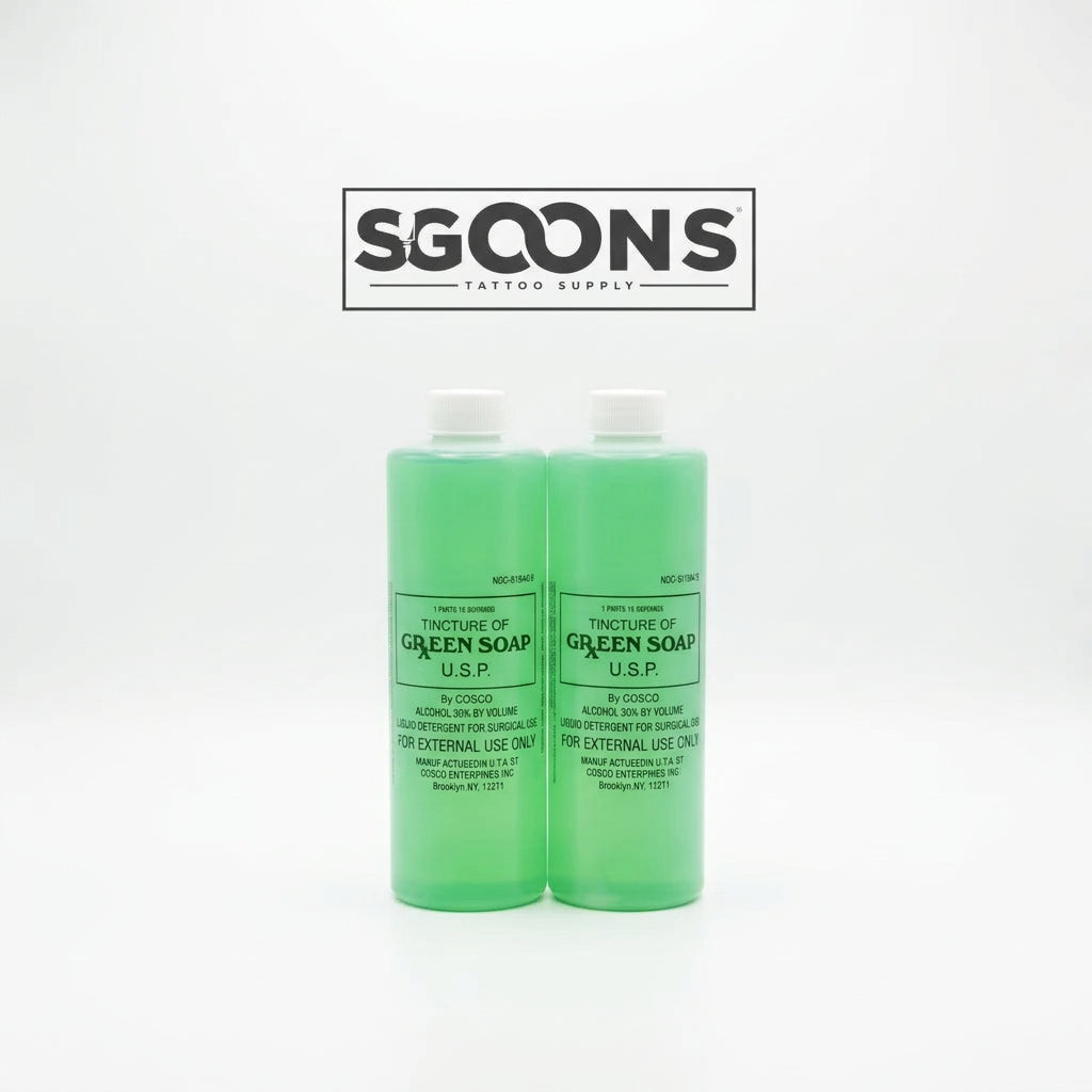 Original Tincture Tattoo Green Soap 1oz (30mL) & 16oz Refill | SGOONS TATTOO SUPPLY Original Tincture Tattoo Green Soap 1oz (30mL) & 16oz Refill | SGOONS TATTOO SUPPLY