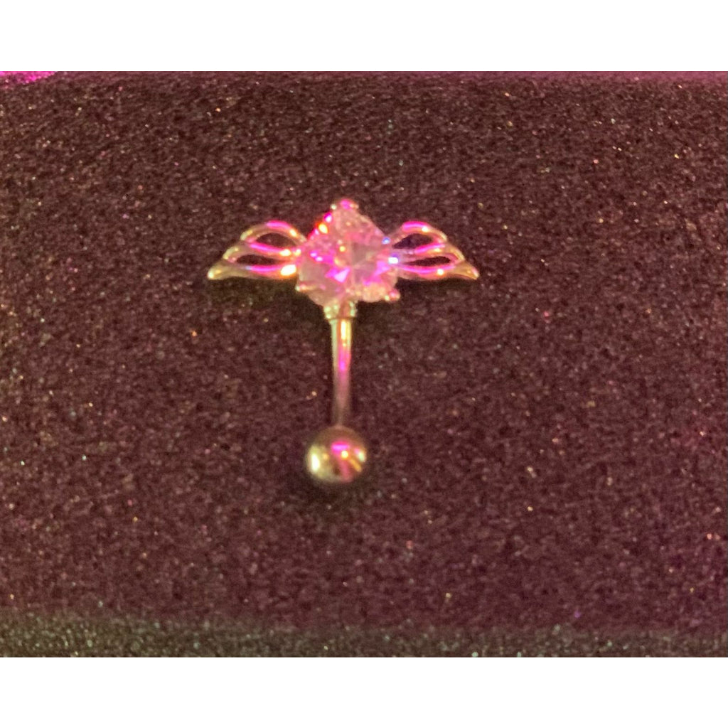 Belly Button Ring Bar Surgical Steel Crystal Navel Body Jewelry | SGOONS Belly Button Ring Bar Surgical Steel Crystal Navel Body Jewelry | SGOONS