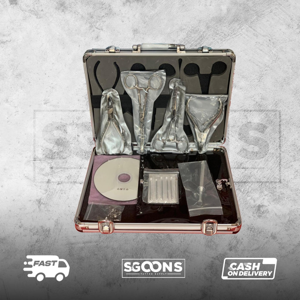 Professional Body Piercing Tool Kit (5 tools and 4 tools) Ear Nose Navel Set | SGOONS TATTOO SUPPLY Professional Body Piercing Tool Kit (5 tools and 4 tools) Ear Nose Navel Set | SGOONS TATTOO SUPPLY