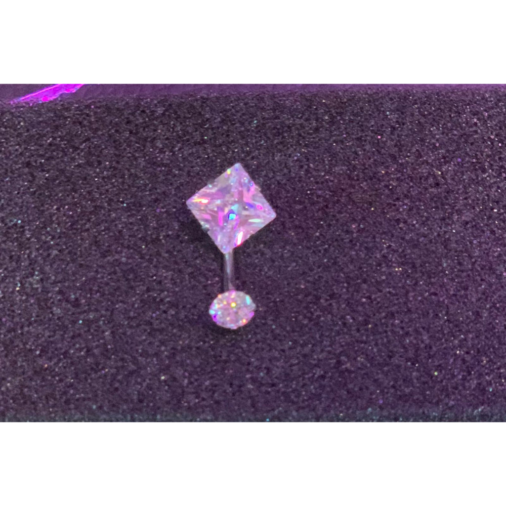 Belly Button Ring Bar Surgical Steel Crystal Navel Body Jewelry | SGOONS Belly Button Ring Bar Surgical Steel Crystal Navel Body Jewelry | SGOONS