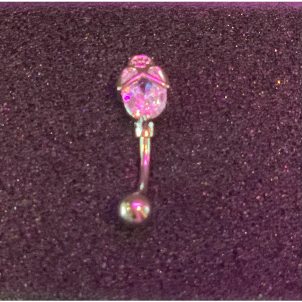 Belly Button Ring Bar Surgical Steel Crystal Navel Body Jewelry | SGOONS Belly Button Ring Bar Surgical Steel Crystal Navel Body Jewelry | SGOONS