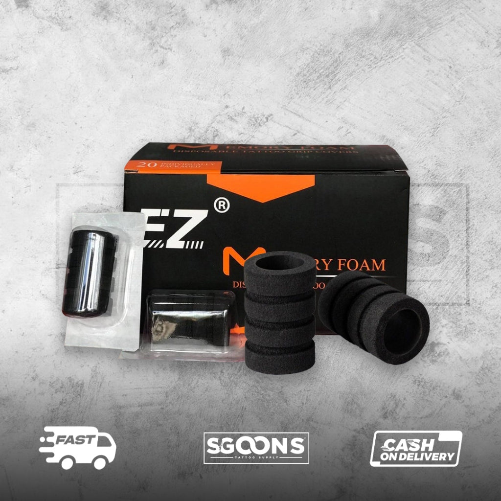 Tattoo Grip Disposable Memory Foam Grip Cover & Silicone Rubber Grip | SGOONS TATTOO SUPPLY Tattoo Grip Disposable Memory Foam Grip Cover & Silicone Rubber Grip | SGOONS TATTOO SUPPLY