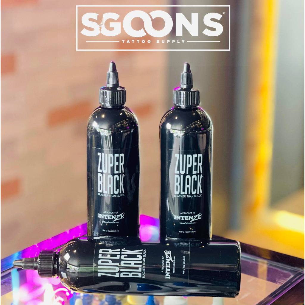 12oz Professional and Original Intenze Zuper Black Tattoo Inks Made in USA | SGOONS TATTOO SUPPLY 12oz Professional and Original Intenze Zuper Black Tattoo Inks Made in USA | SGOONS TATTOO SUPPLY