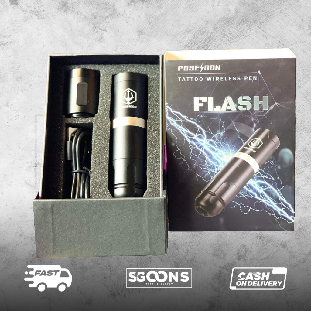 Poseidon Flash Wireless Tattoo Pen Machine for Tattoo Artist | SGoons Tattoo Supply Poseidon Flash Wireless Tattoo Pen Machine for Tattoo Artist | SGoons Tattoo Supply