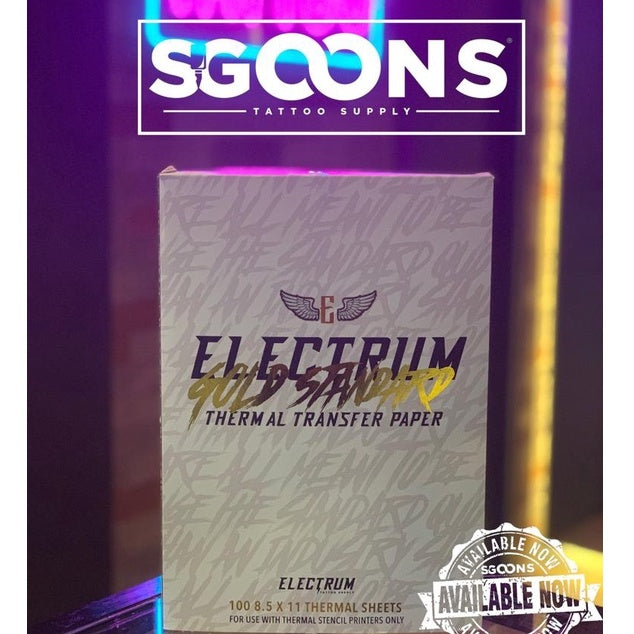 ELECTRUM GOLD STANDARD(THERMAL TRANSFER PAPER) I SGOONS TATTOO SUPPLY ELECTRUM GOLD STANDARD(THERMAL TRANSFER PAPER) I SGOONS TATTOO SUPPLY