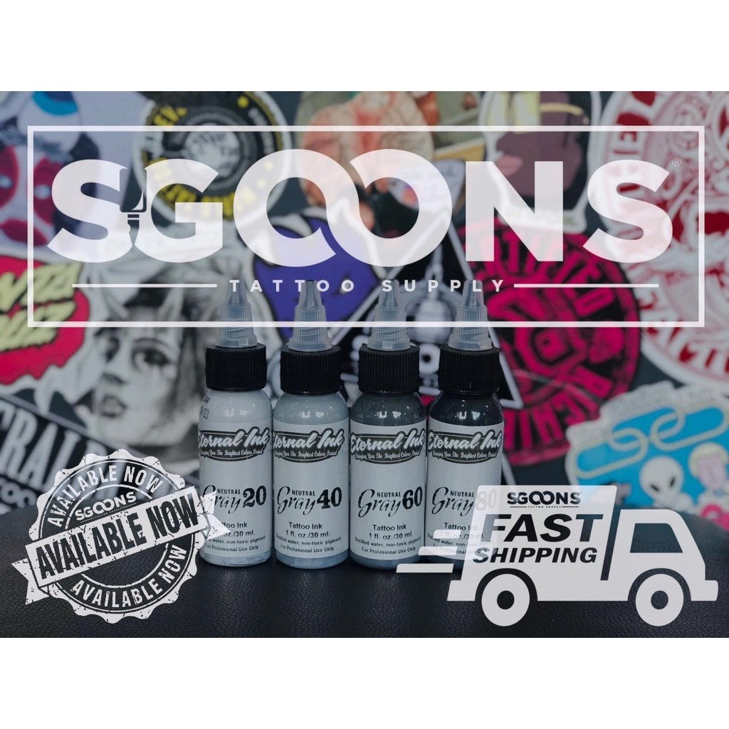 Professional and Original Eternal Neutral Tattoo Inks Set , Made in USA | SGOONS TATTOO SUPPLY Professional and Original Eternal Neutral Tattoo Inks Set , Made in USA | SGOONS TATTOO SUPPLY