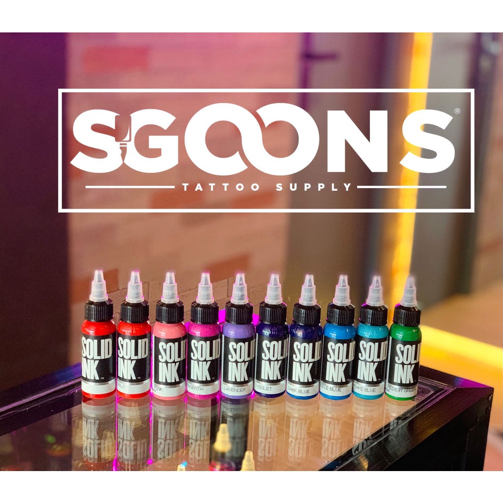 Solid Ink Premium Tattoo Pigments 1oz | SGOONS TATTOO SUPPLY Solid Ink Premium Tattoo Pigments 1oz | SGOONS TATTOO SUPPLY