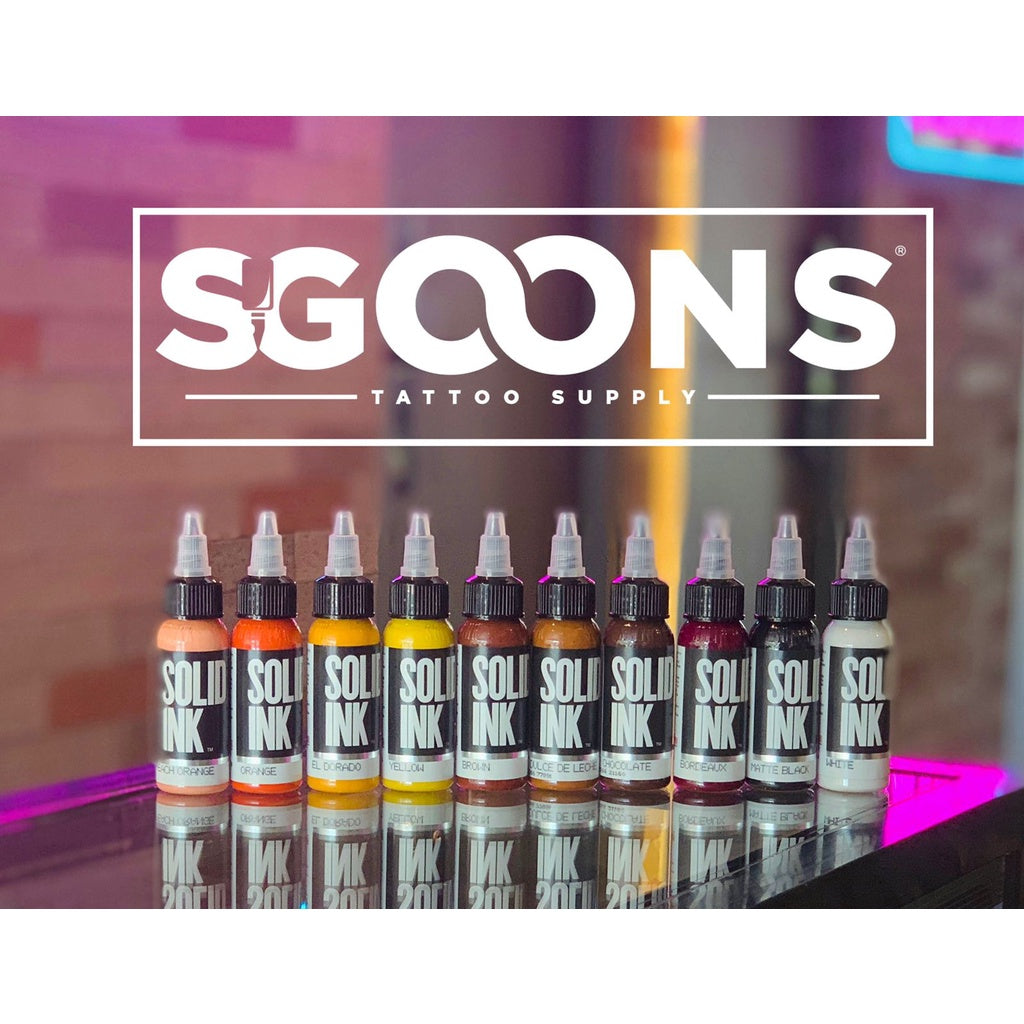 Solid Ink Premium Tattoo Pigments 1oz | SGOONS TATTOO SUPPLY Solid Ink Premium Tattoo Pigments 1oz | SGOONS TATTOO SUPPLY