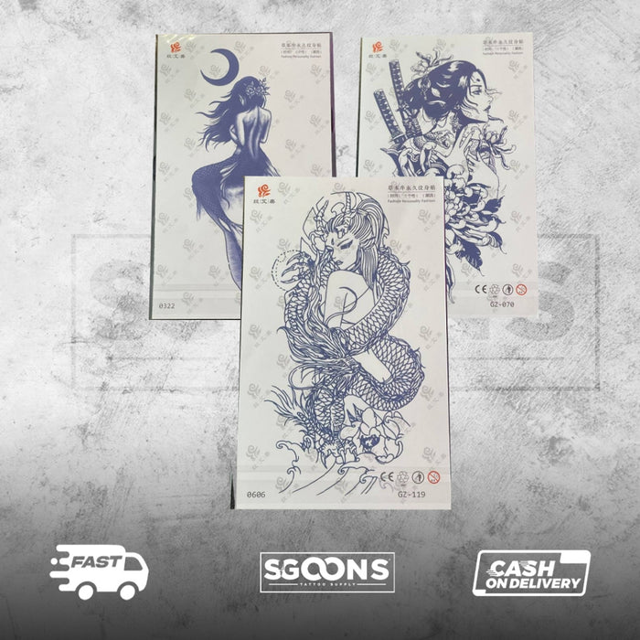 Temporary Tattoo Sticker and Glow in the Dark Temporary Tattoo| SGOONS TATTOO SUPPLY